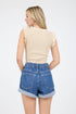 RUFFLE STRIPE TRIM TOP
